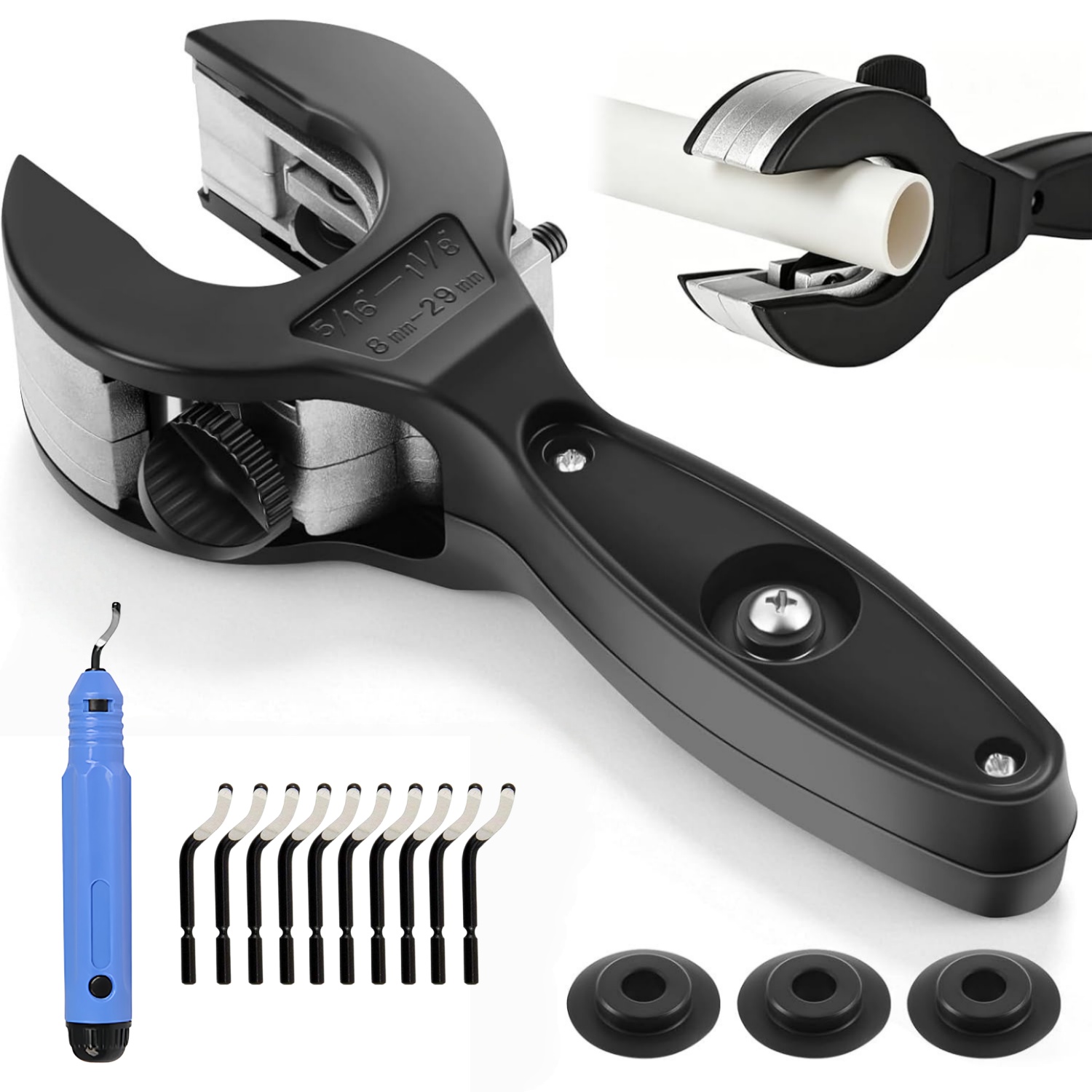 Pipe Cutter Ratchet - Conjunto de Cortadores de Tubos com
